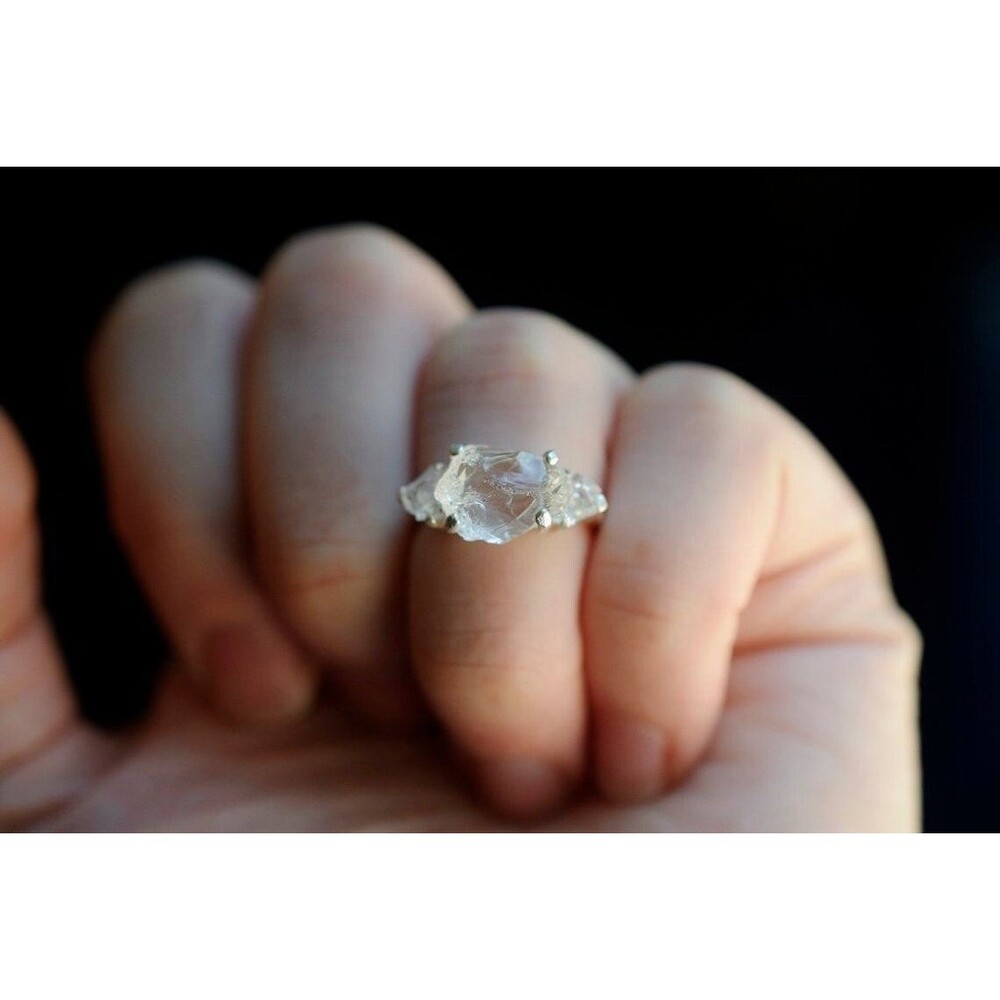 Alternative Engagement Ring Raw rustic Boho Promise Ring dainty unique simple mi